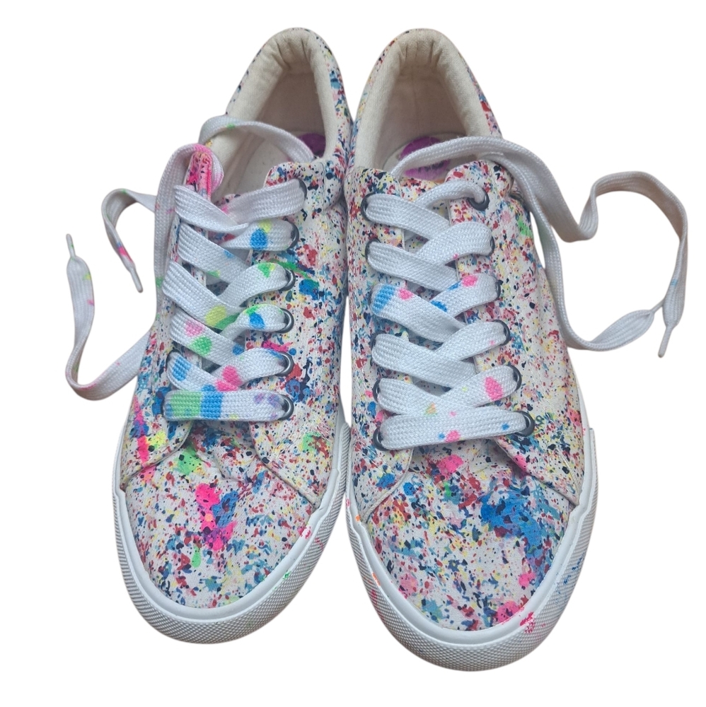 Rocket Dog Multicolor Paint Splatter Design Women's Sneakers Sz 8.5 Comfort Fun